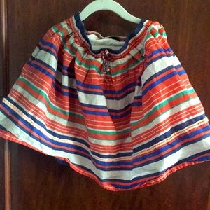 Orange, Blue, and White Skirt with Bow